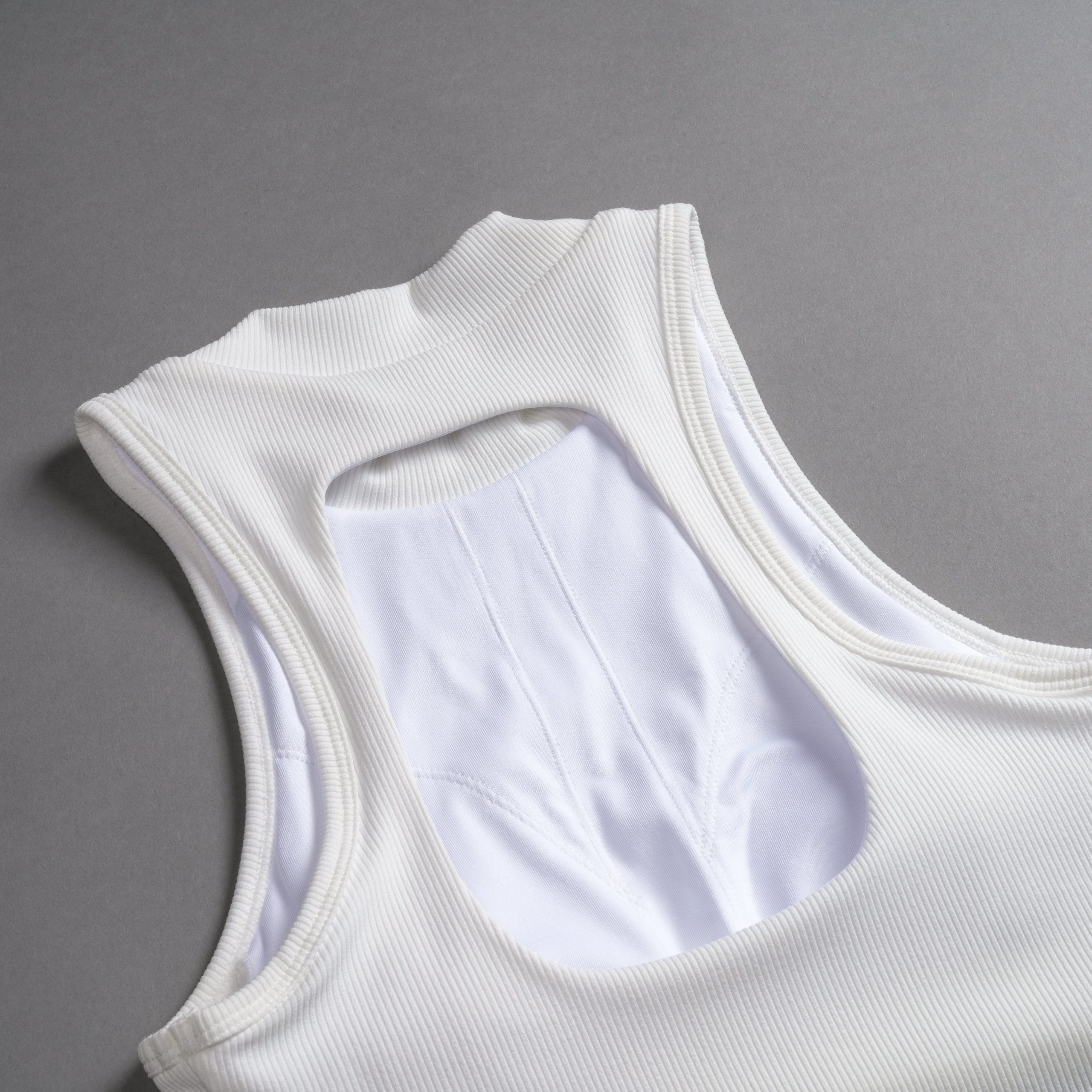 Chopper Romy Mockneck Ribbed Tank in White - Image 9