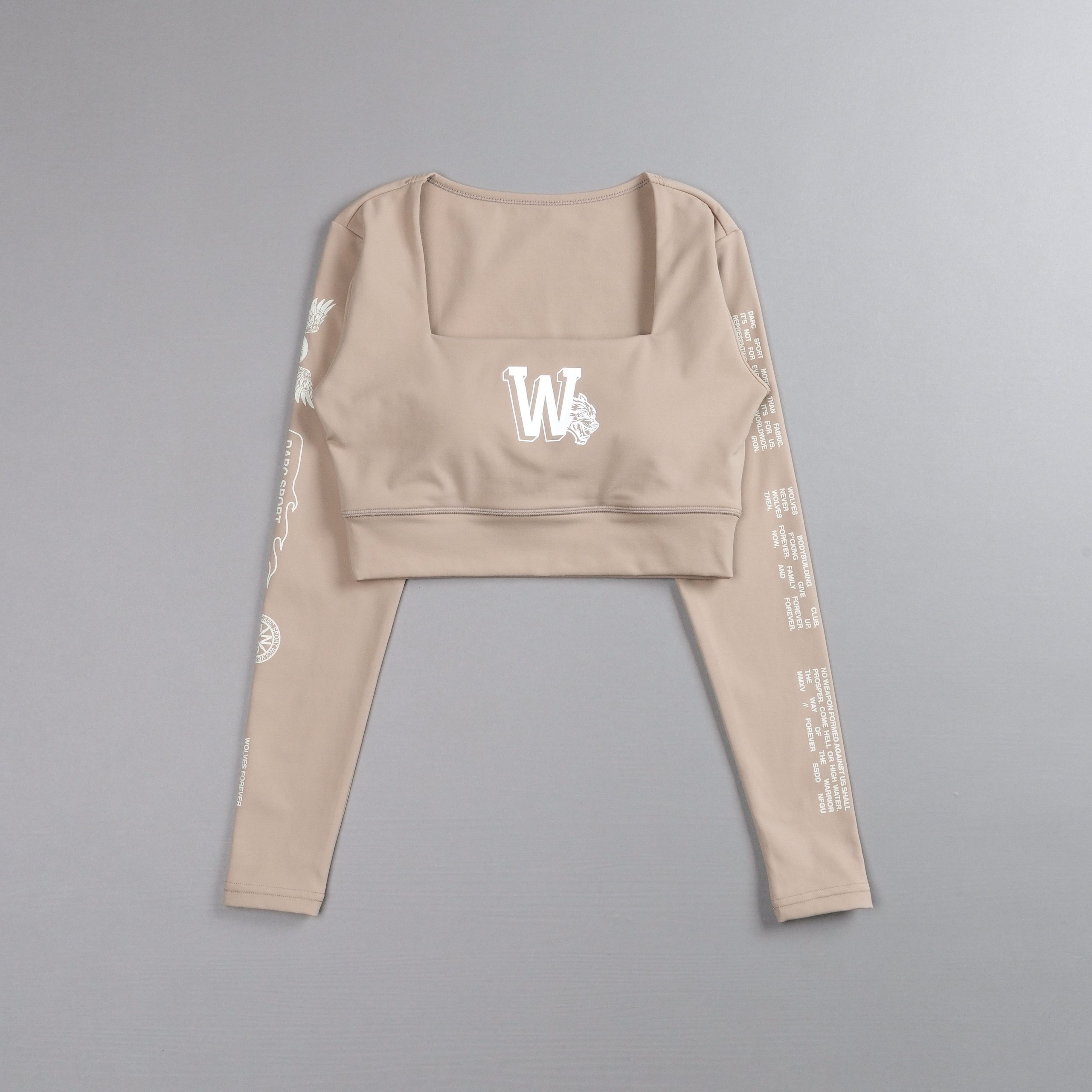 Marked L/S Jade Energy Top in Taupe - Image 3