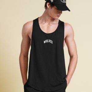 Loyalty Forever Dry Wolf Drop Tank in Black